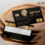 Credit card black gold foil gift card
