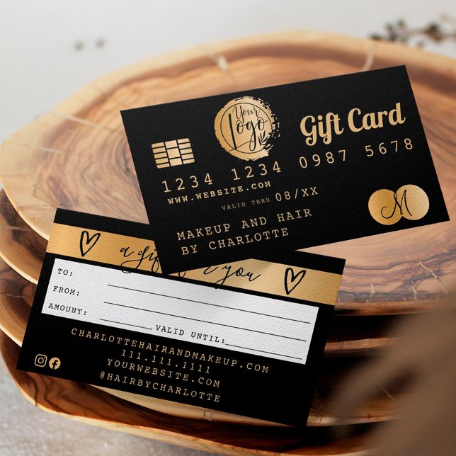Credit card black gold foil gift card (Creator Uploaded)