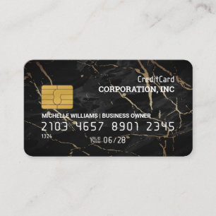 Credit Card Black Marble Background