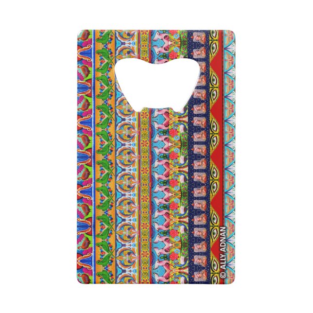 Credit Card Bottle Opener Inspired by Truck Art (Back)