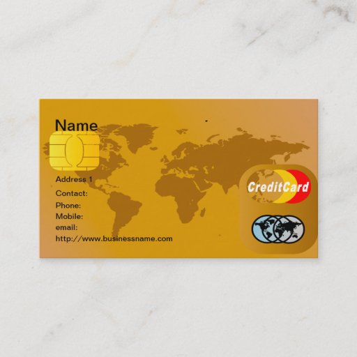 Customizable Credit card Business Card