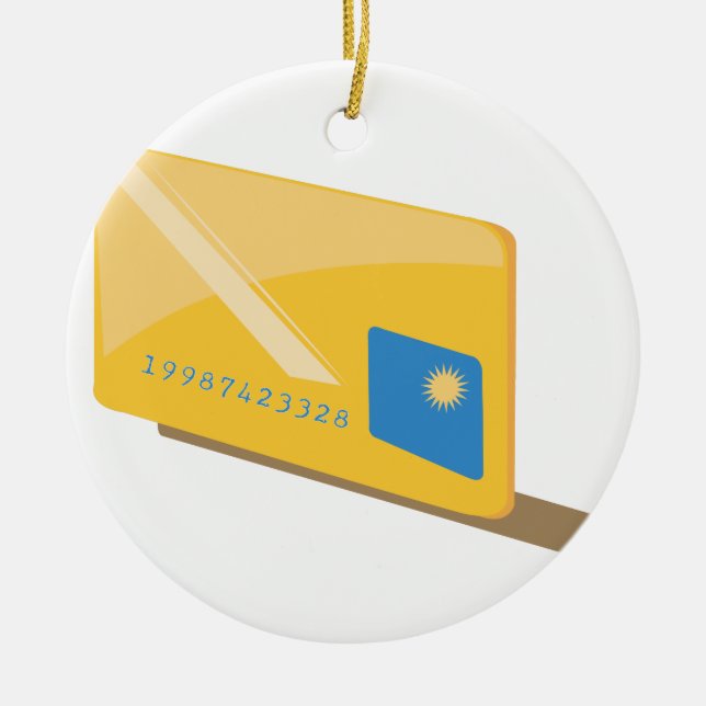Credit Card Ceramic Ornament (Front)