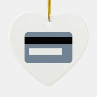 Credit card ceramic ornament