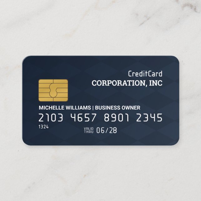 Credit Card | Checkered Background (Front)