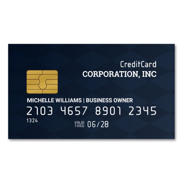 Credit Card | Checkered Background (Front)