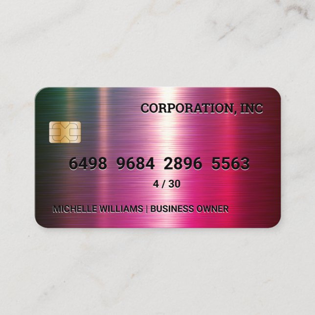 Credit Card | Colorful Metallic (Front)