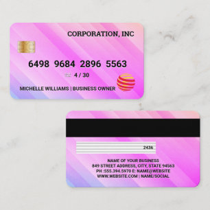 Credit Card Colorful Pastels