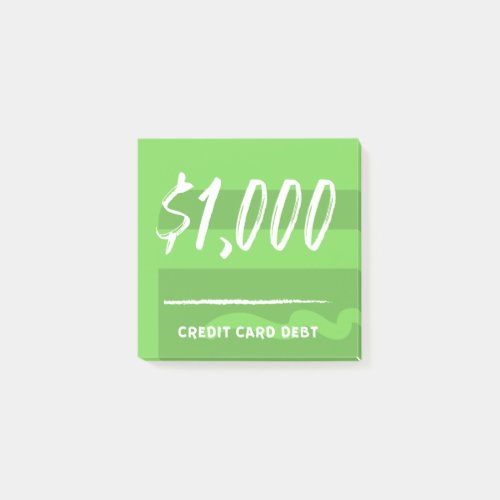 Credit Card Debt 1000 Post_it Notes