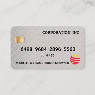 Credit Card Diamond Plate Steel