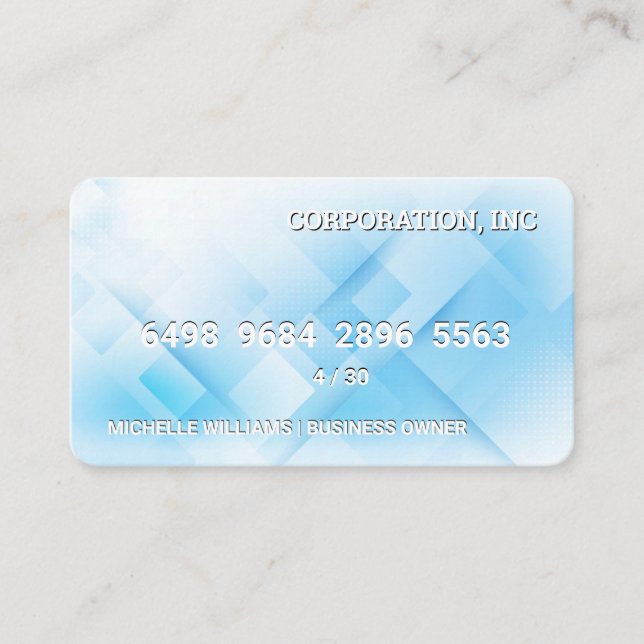 Credit Card | Geometric Blue Abstract (Front)