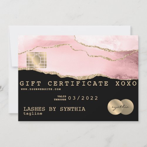  Credit Card Gift Certificate Add Your Logo