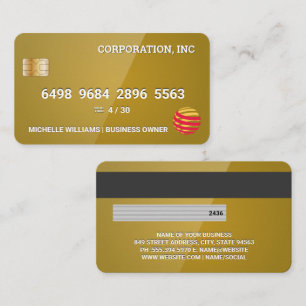 Credit Card Glossy Gold