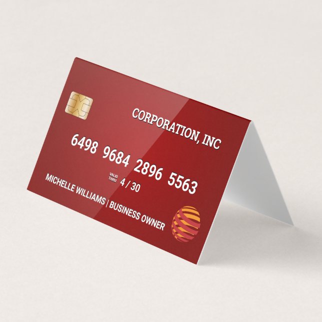 Credit Card | Glossy Red (Front)