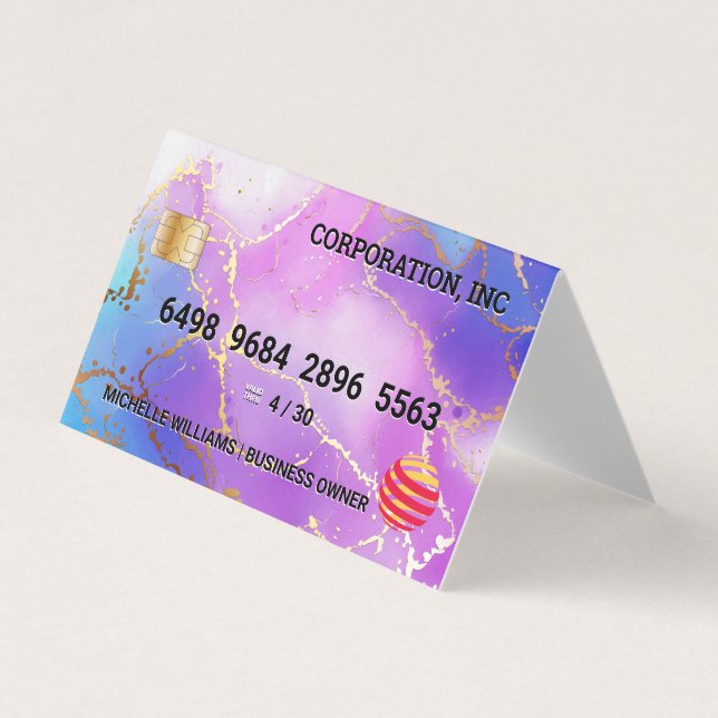 Credit Card | Gold Foil | Watercolor (Front)