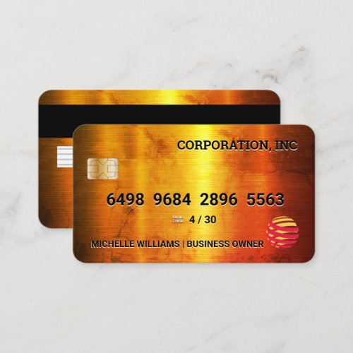 Credit Card  Gold Metallic Texture