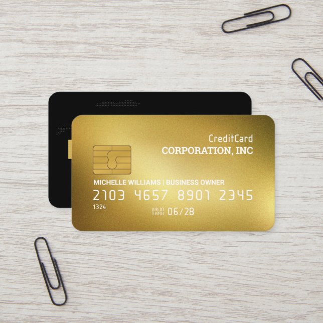 Credit Card | Gold Texture Background (Front/Back In Situ)
