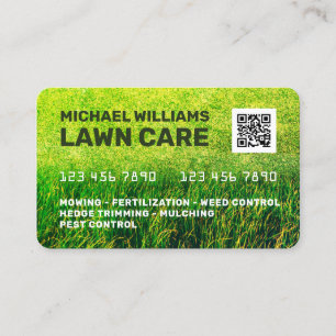 Credit card grass cut 