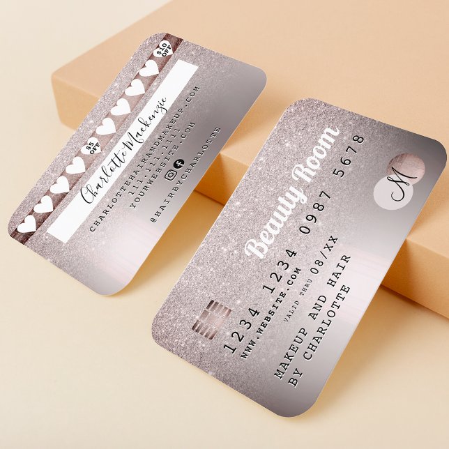 Credit card gray metallic glitter loyalty (Creator Uploaded)