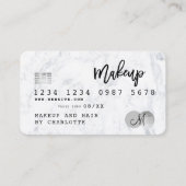 Credit card hair makeup marble chic monogram (Front)