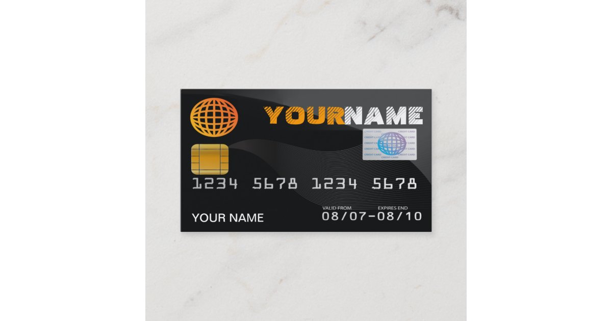 credit card look business card | Zazzle