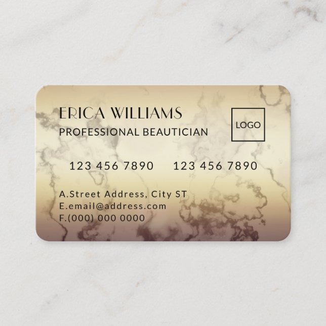 Credit card looks faux golden marble (Front)