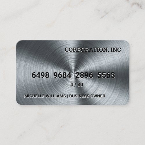 Credit Card  Machined Metal Background