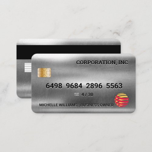 Credit Card  Metallic Background