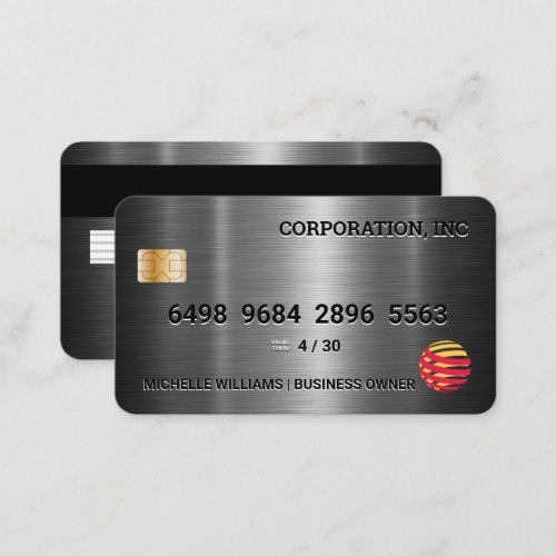 Credit Card  Metallic Background