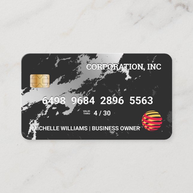 Credit Card | Metallic | Marble (Front)