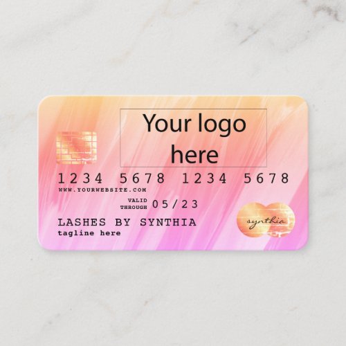 Credit Card Modern Abstract Marble Add Your Logo