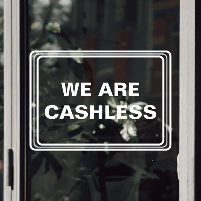Credit Card Only Cashless Business Window Cling (Credit Card Only Cashless Business Window Cling)