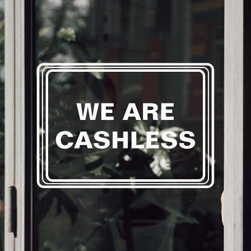 Credit Card Only Cashless Business Window Cling