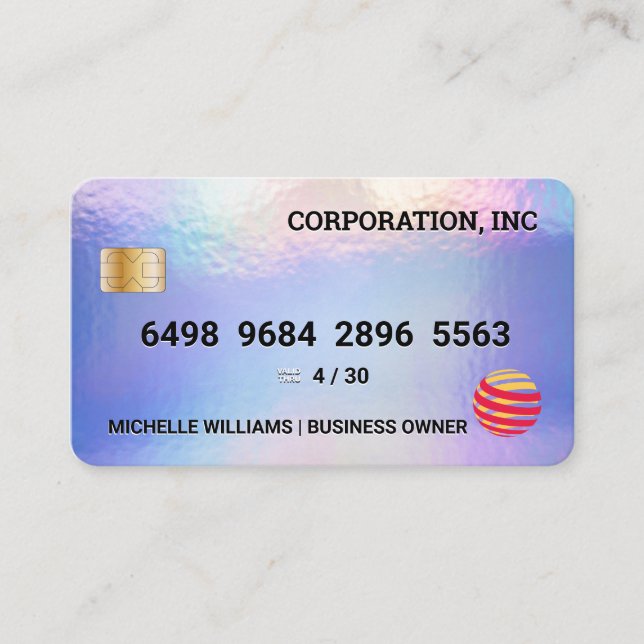 Credit Card | Pastel Foil Texture (Front)