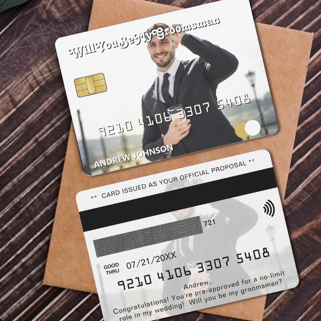 Credit Card Photo Groomsman Proposal (Credit Card Photo Groomsman Proposal
)