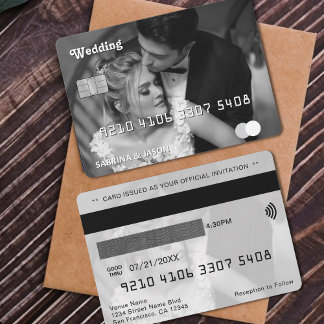 Credit Card Photo Wedding Invitation