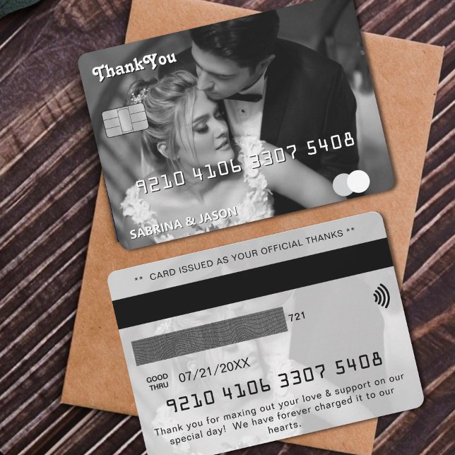 Credit Card Photo Wedding Thank You Card (Credit Card Photo Wedding Thank You Card
)