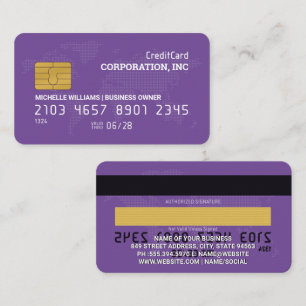 Credit Card Purple Map of The World