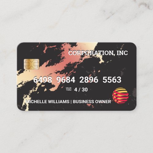 Credit Card  Rose Metallic  Marble