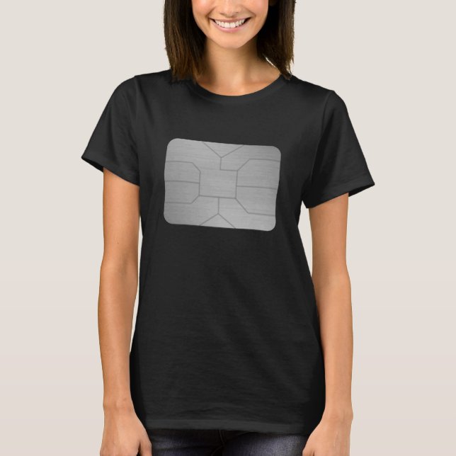 Credit Card Silver Processing RFID Security Chip G T-Shirt (Front)