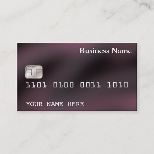 Credit Card style BUSINESS CARD (2-sided) purple