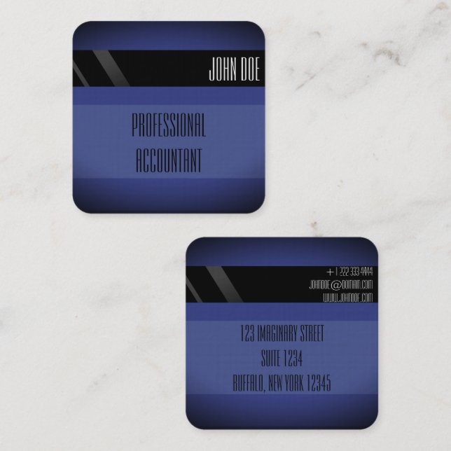 "Credit Card Style Business Card No.14" (Front/Back)