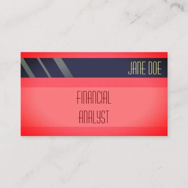 "Credit Card Style Business Card No.16" (Front)