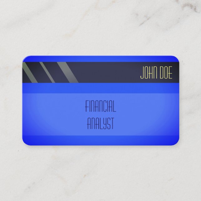 "Credit Card Style Business Card No.17" (Front)