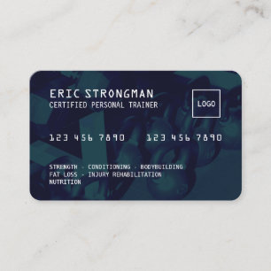 Credit card style design gym fitness