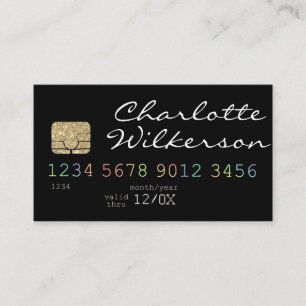 Credit Card Style Rainbow Black and White