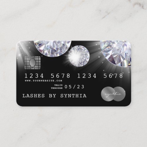 Credit Card Style Silver Diamond