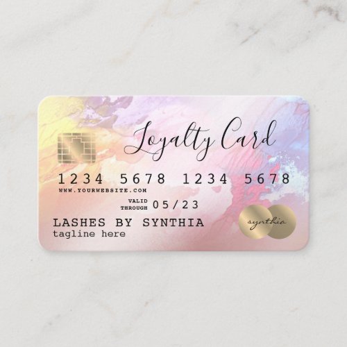 Credit Card Styled abstract art loyalty card