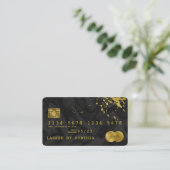 Credit Card Styled Black Silk Gold (Standing Front)