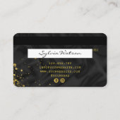 Credit Card Styled Black Silk Gold (Back)
