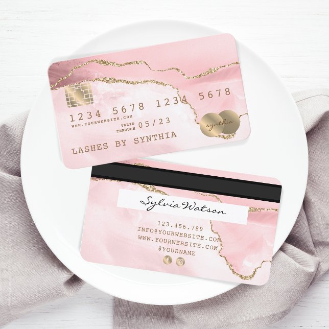 Credit Card Styled Blush Pink Agate (Creator Uploaded)